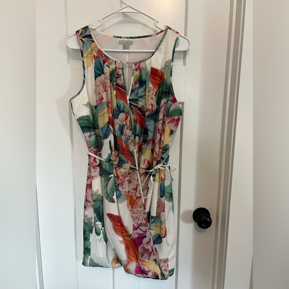 H&M: Floral Sleeveless Dress / Long Top: Size US 8